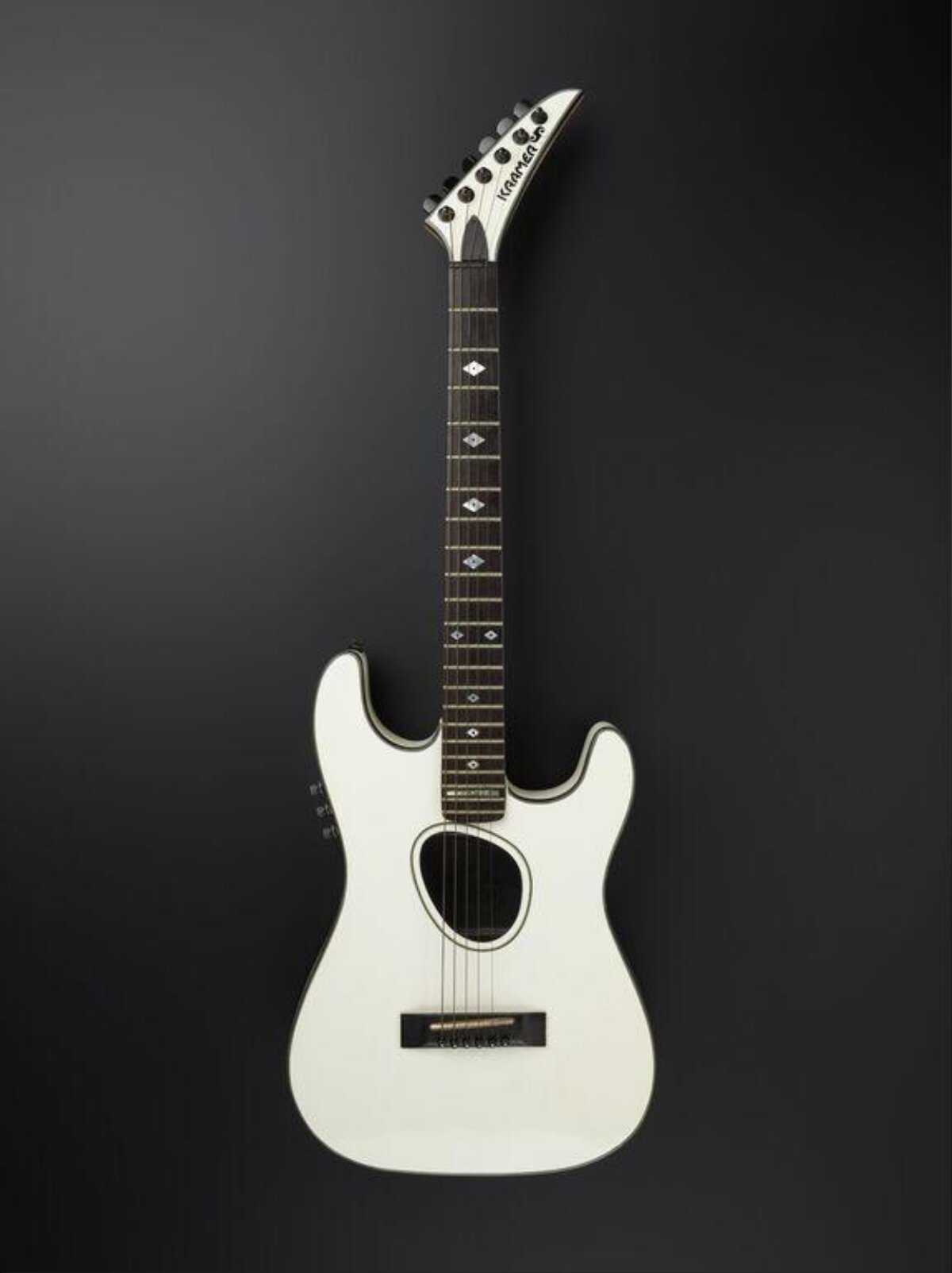 White Kramer Acoustic Electric Guitar — 4K Wallpapers