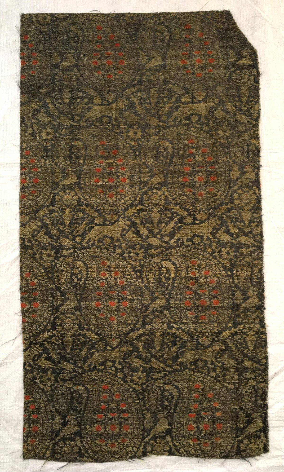 Antique Patterned Woven Textile Fragment