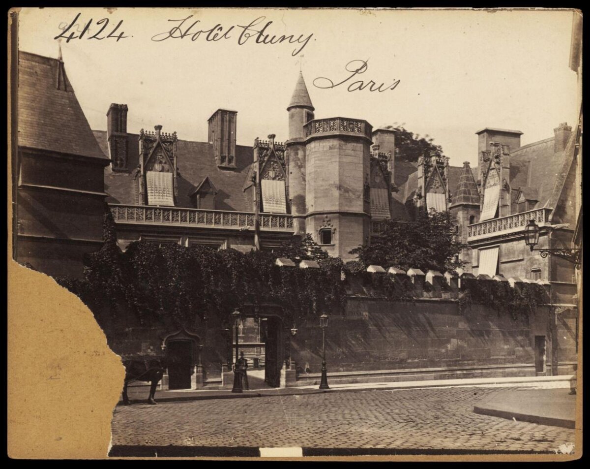 Vintage View of Hotel Cluny Paris