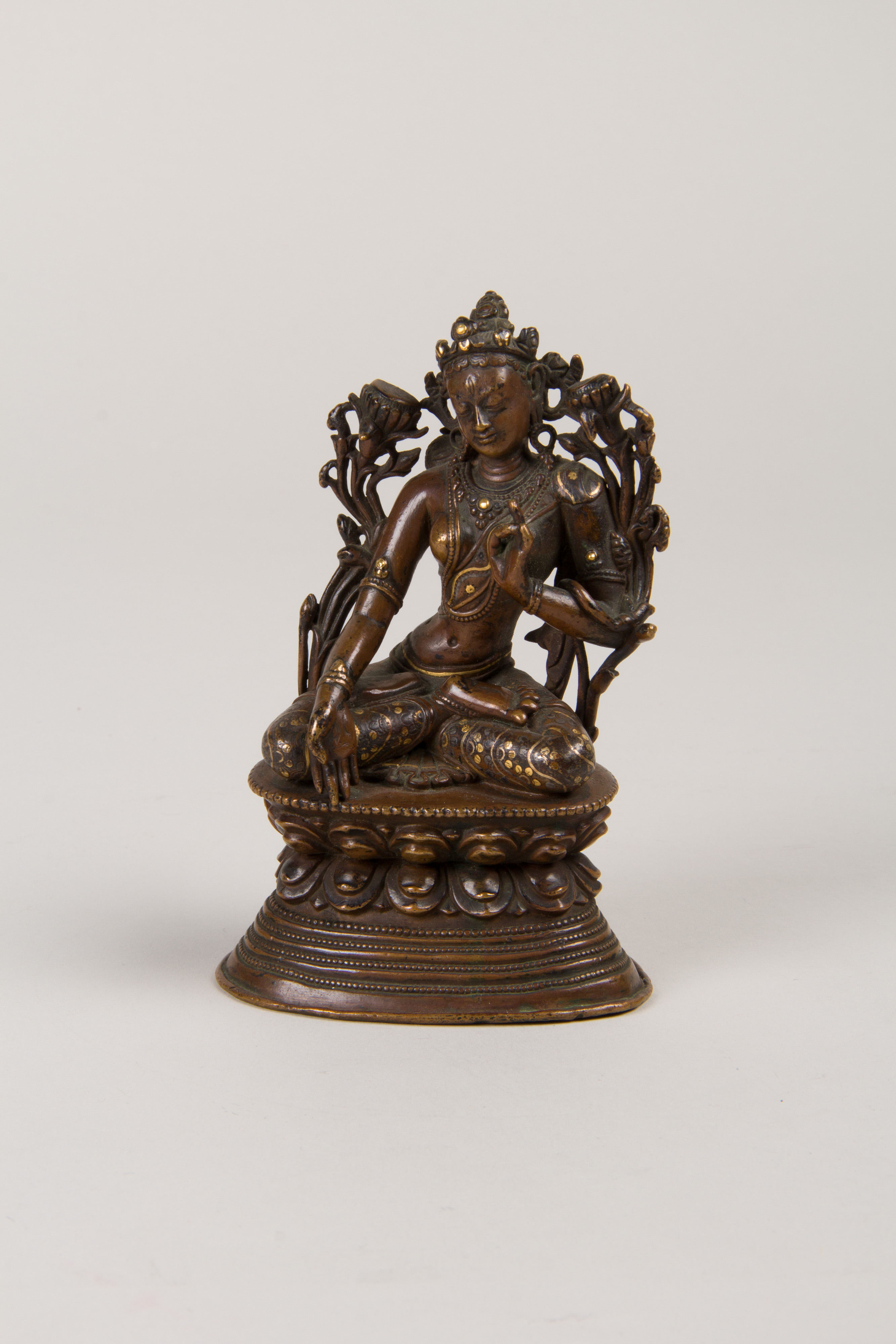 Bronze Seated Buddhist Deity Statue