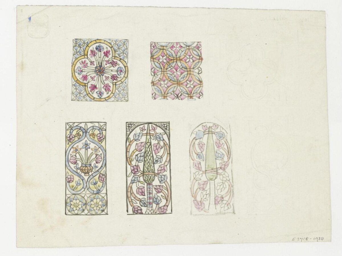 Stained Glass Pattern Design Sketches