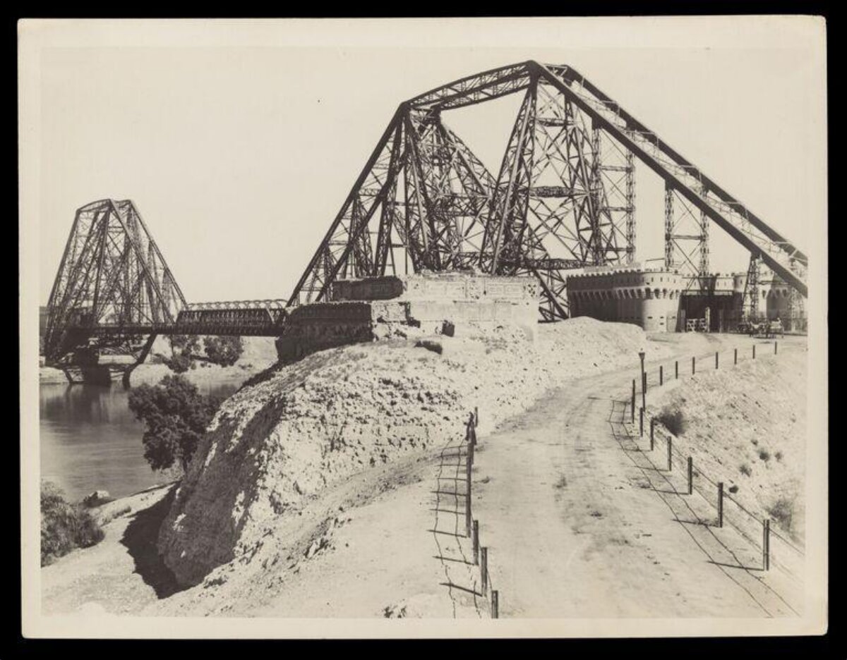 Old Steel Truss Bridge Under Construction
