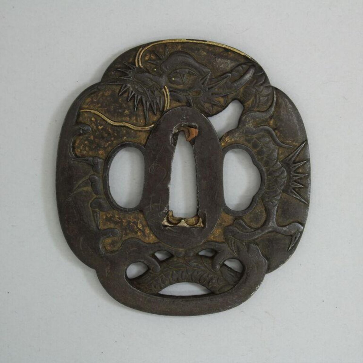 Iron Carved Dragon Sword Tsuba