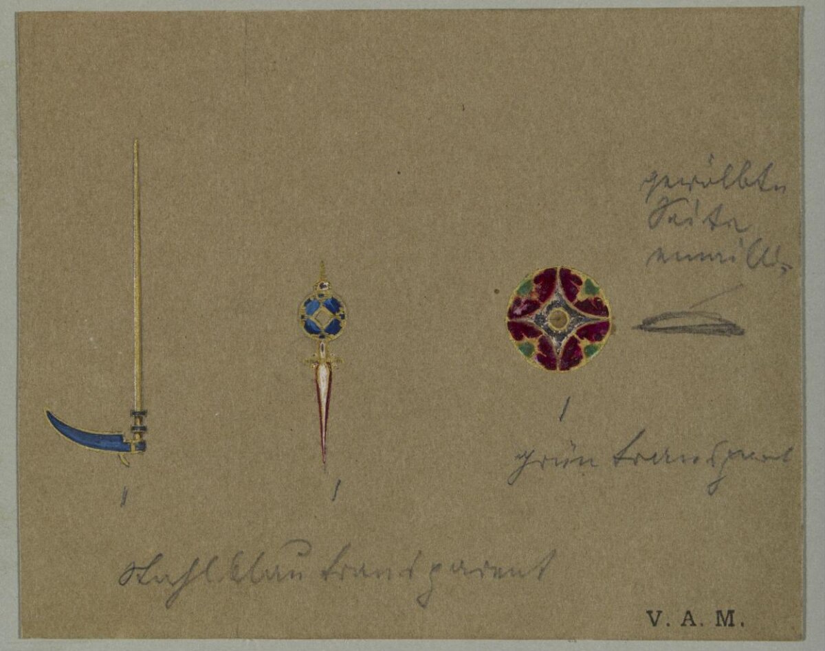 Watercolor Jewelry Design Sketches