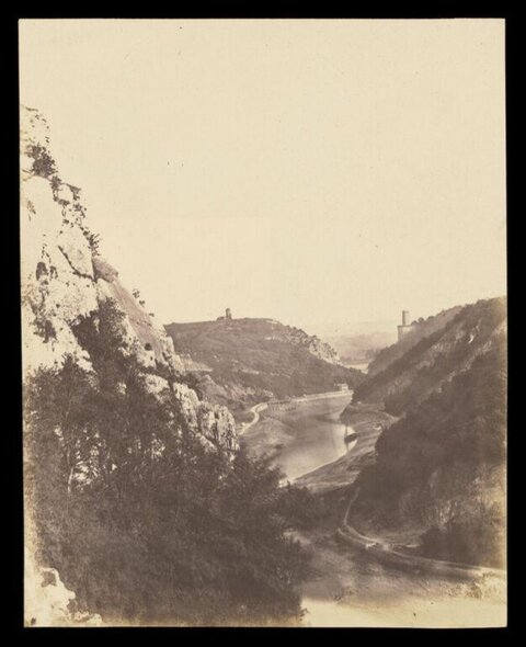 Vintage River Valley Landscape