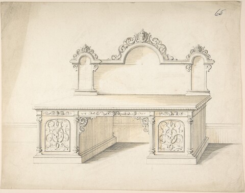 Ornate Altar Architectural Sketch