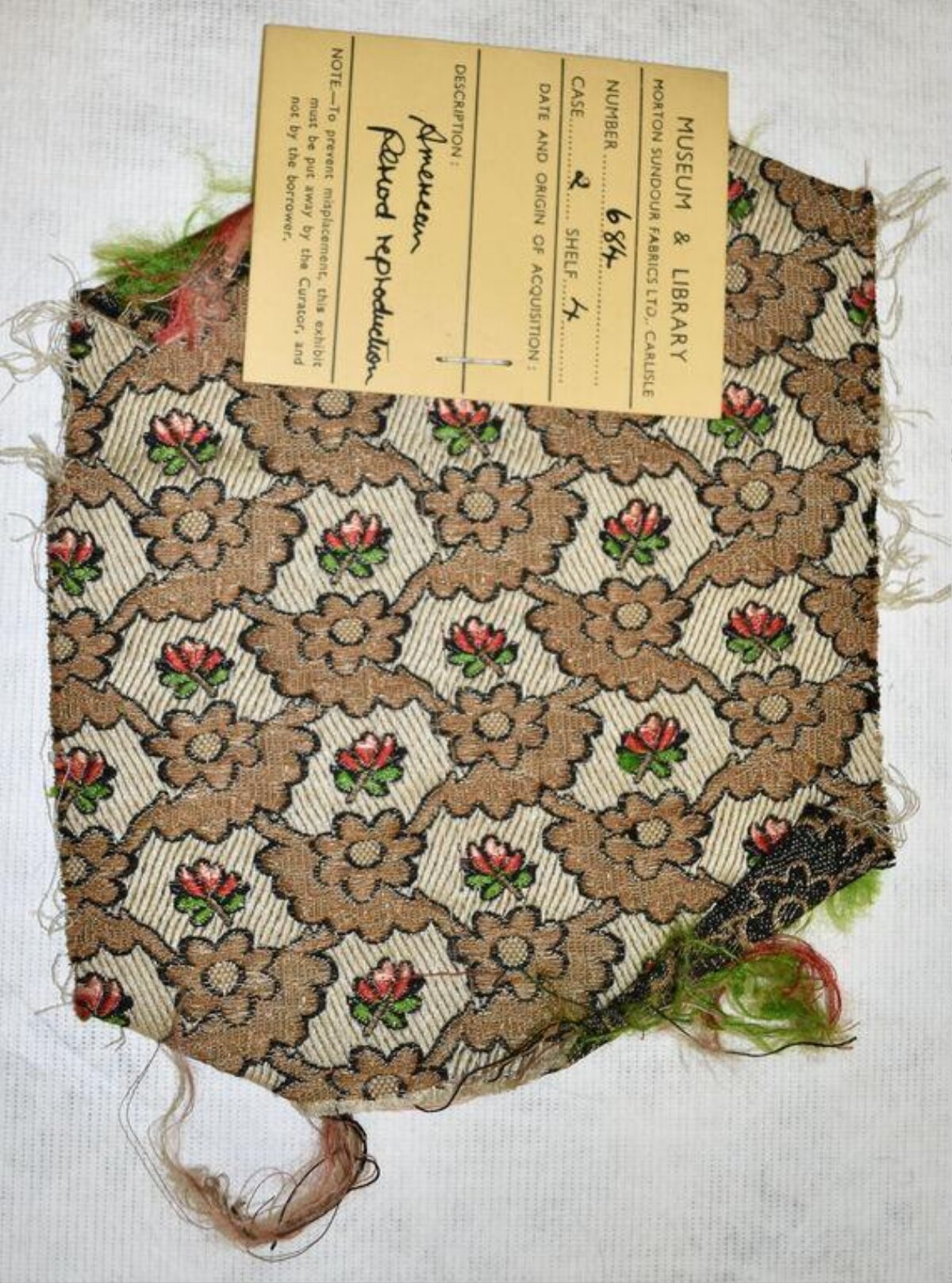 Museum Cataloged Vintage Fabric Swatch