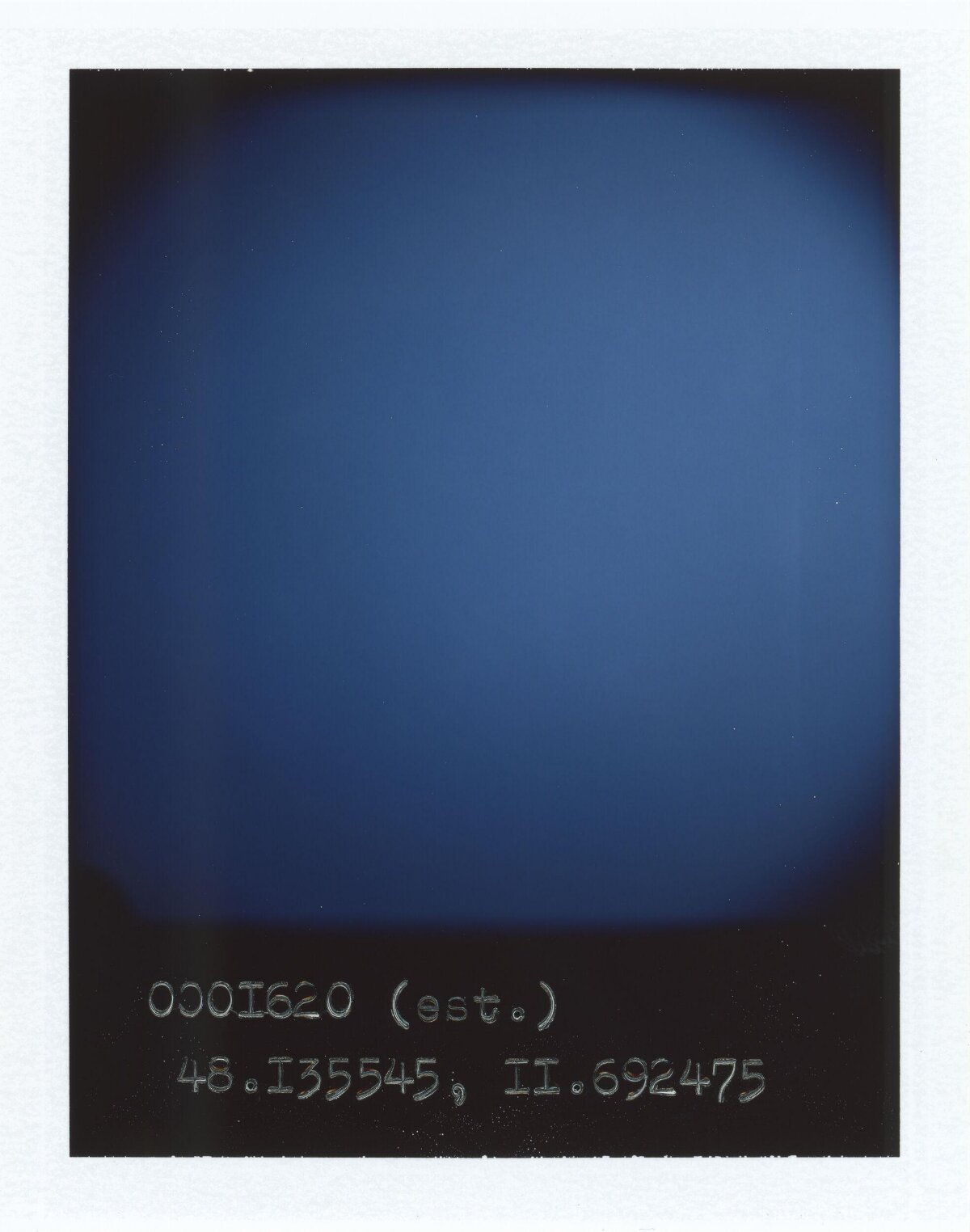 Blue Sky with Astronomical Coordinate Text
