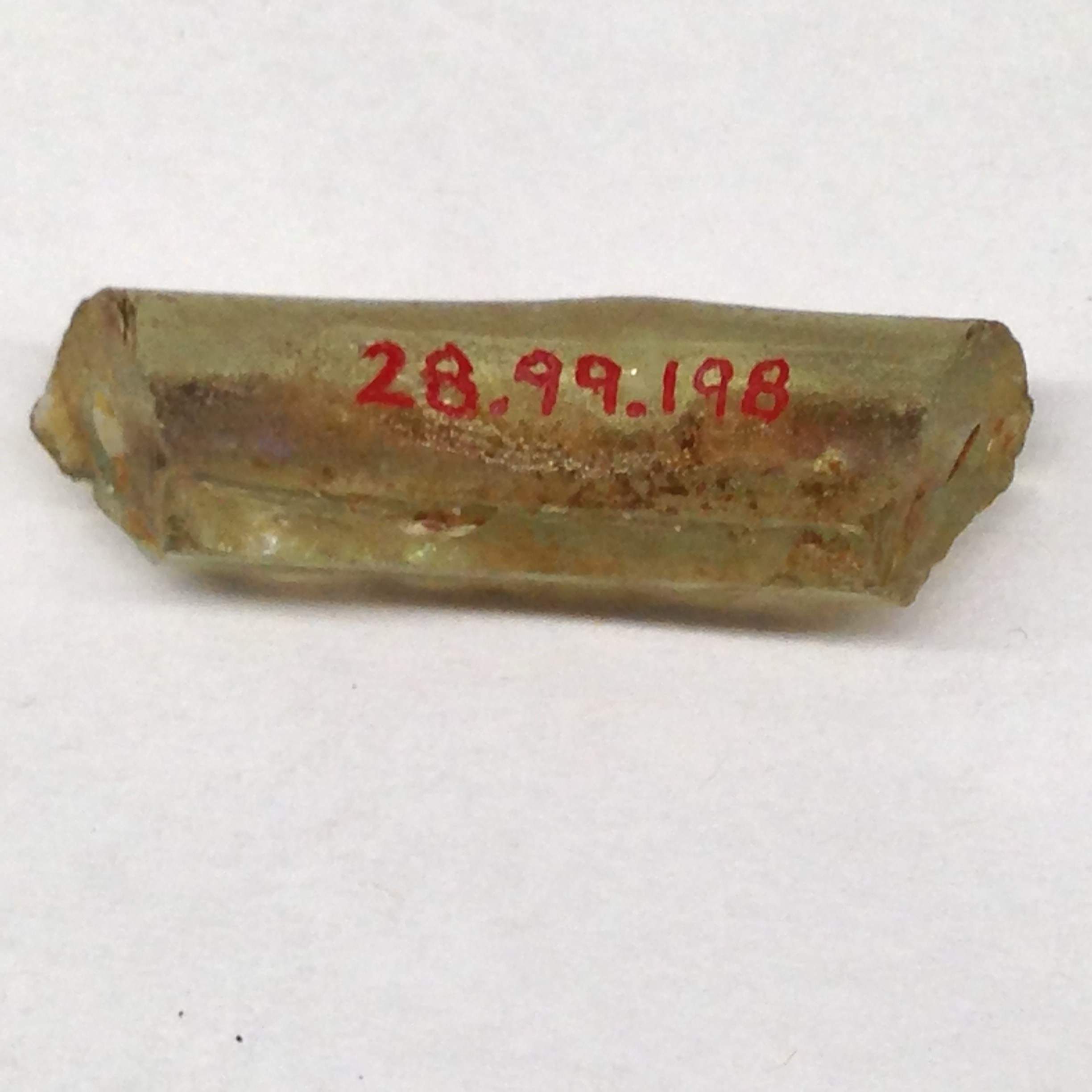 Labeled Mineral Crystal Specimen