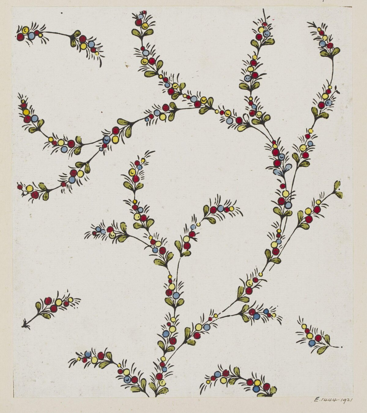 Vintage Berry Branch Decorative Pattern