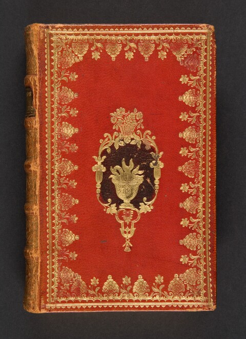 Gilt Decorated Red Antique Book Cover