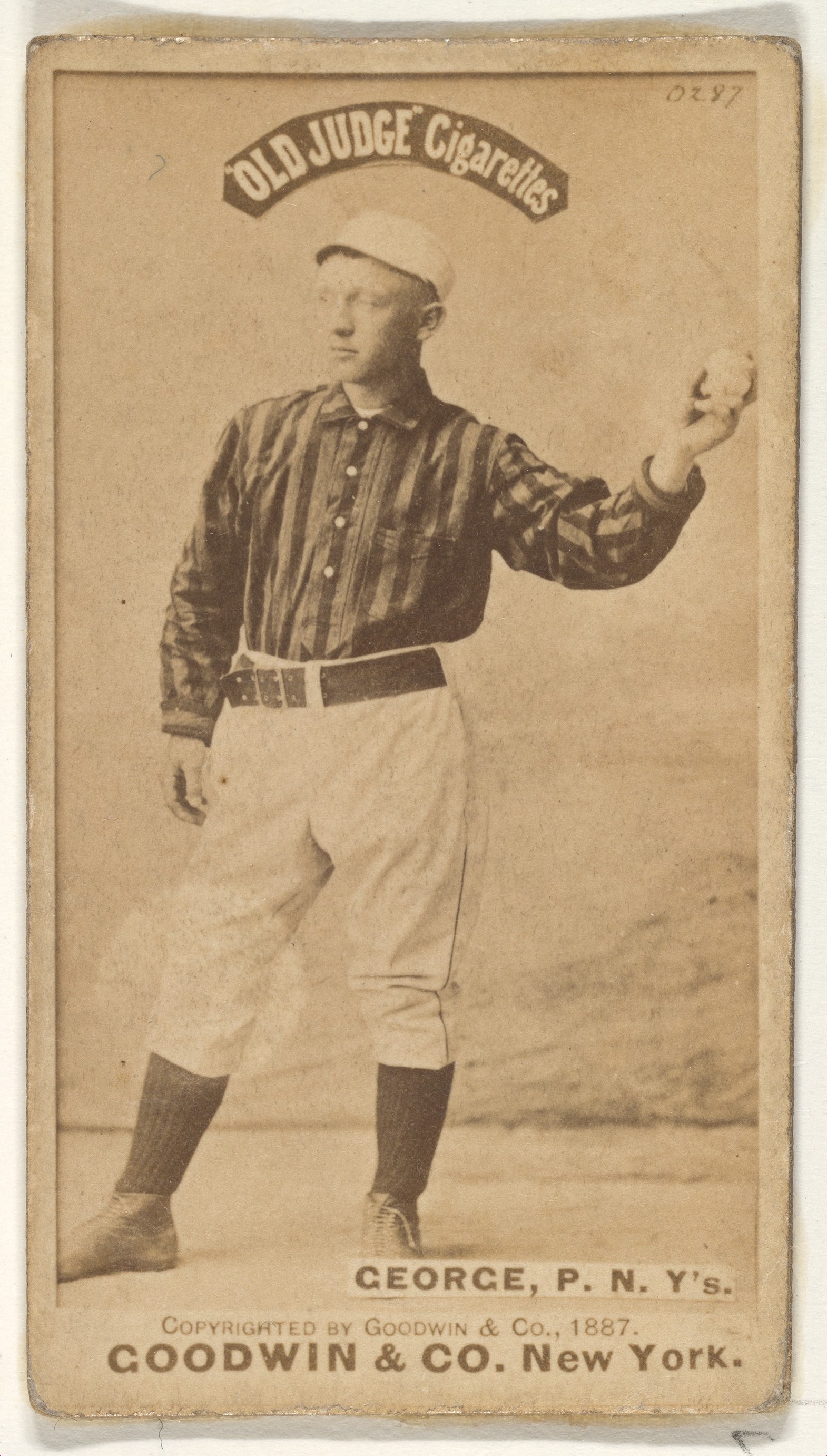 1887 Old Judge Baseball Card of George