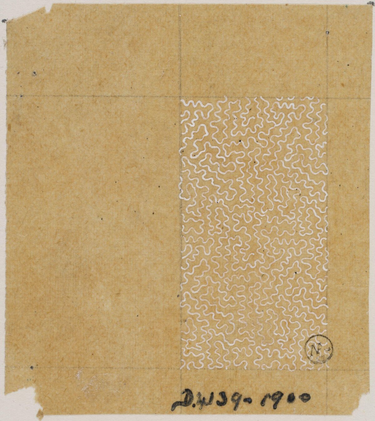 1900 Hand-drawn Pattern Sketch on Kraft Paper