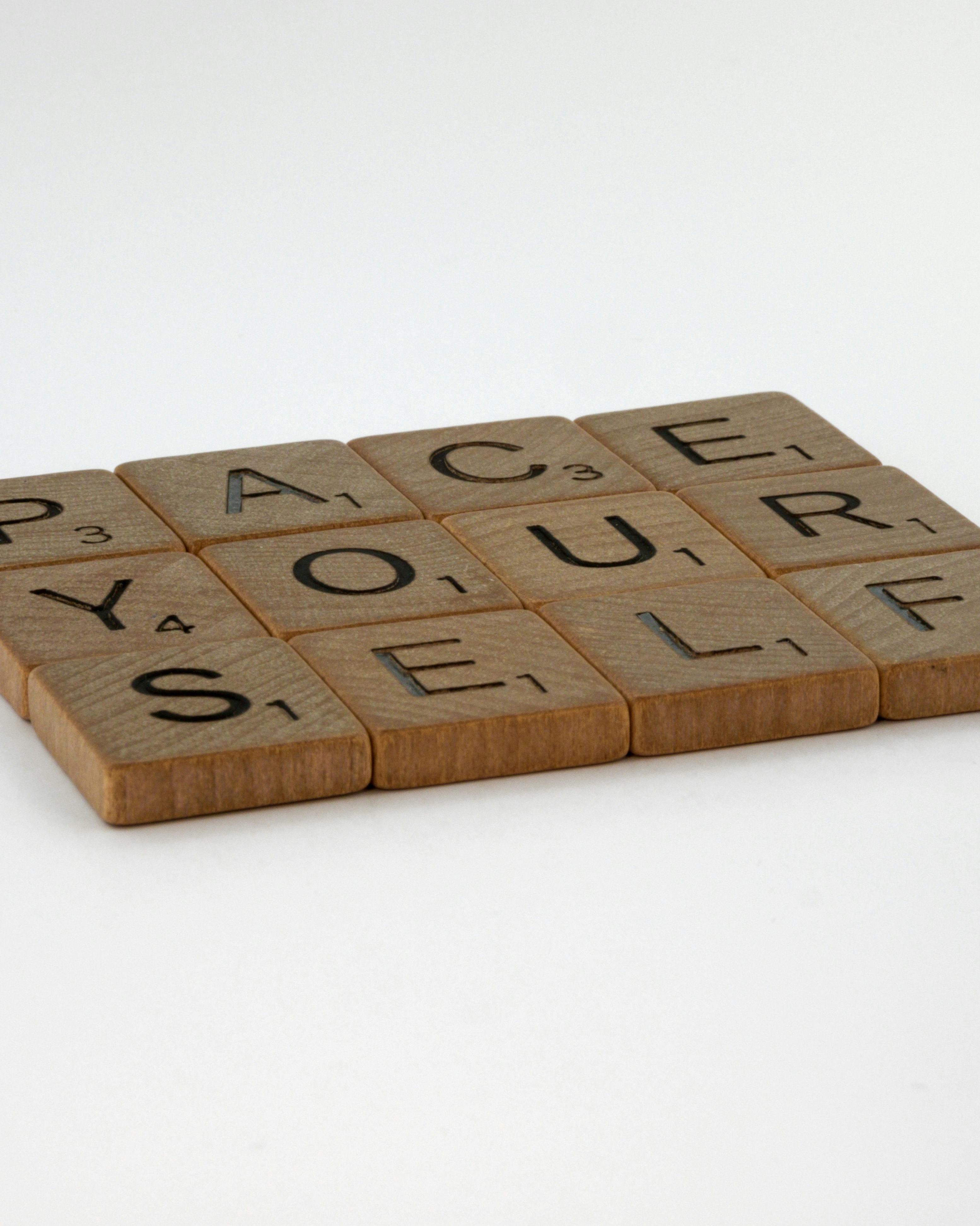 Scrabble Tiles Spelling Pace Yourself