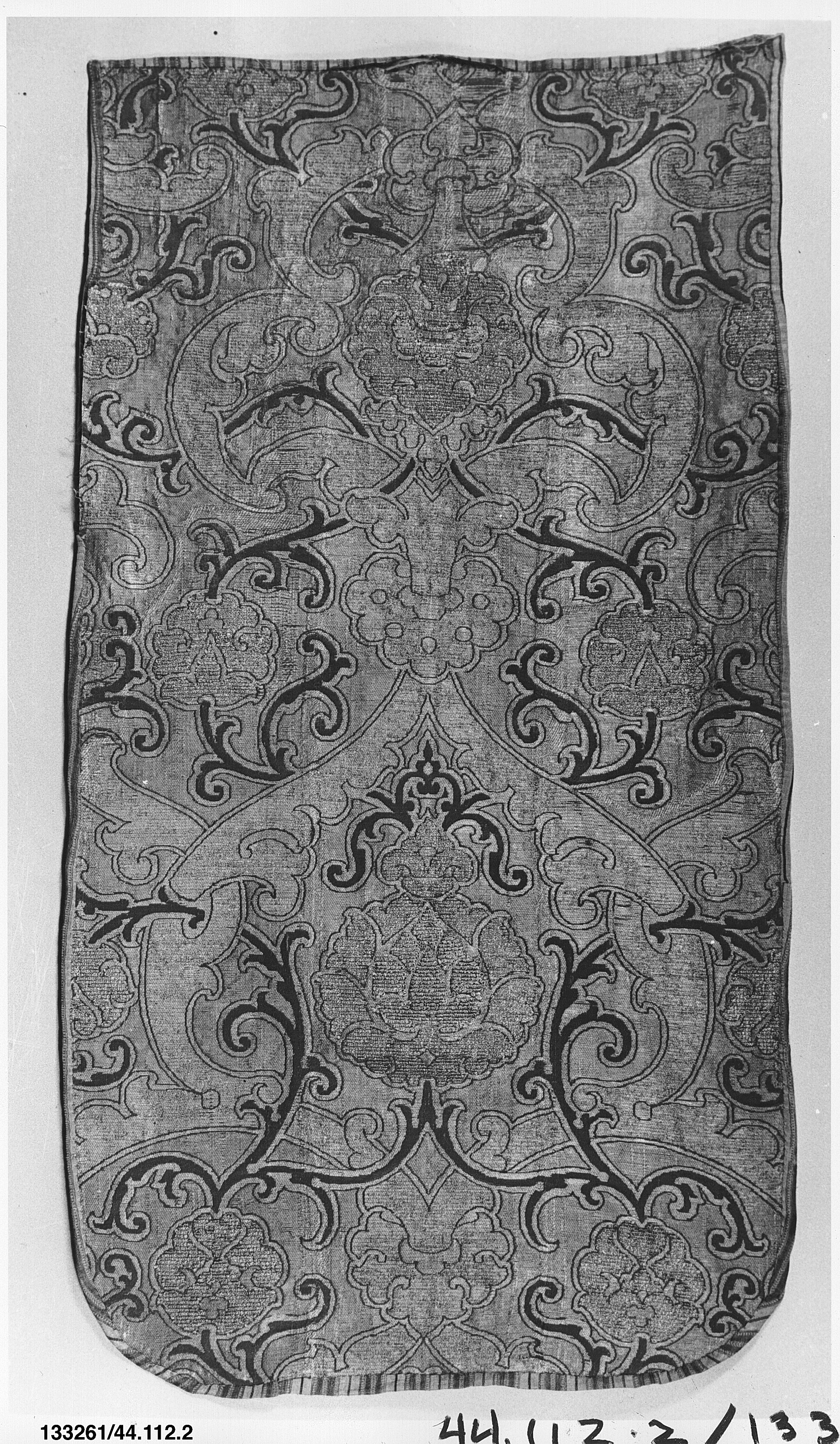 Ancient Patterned Silk Textile Fragment