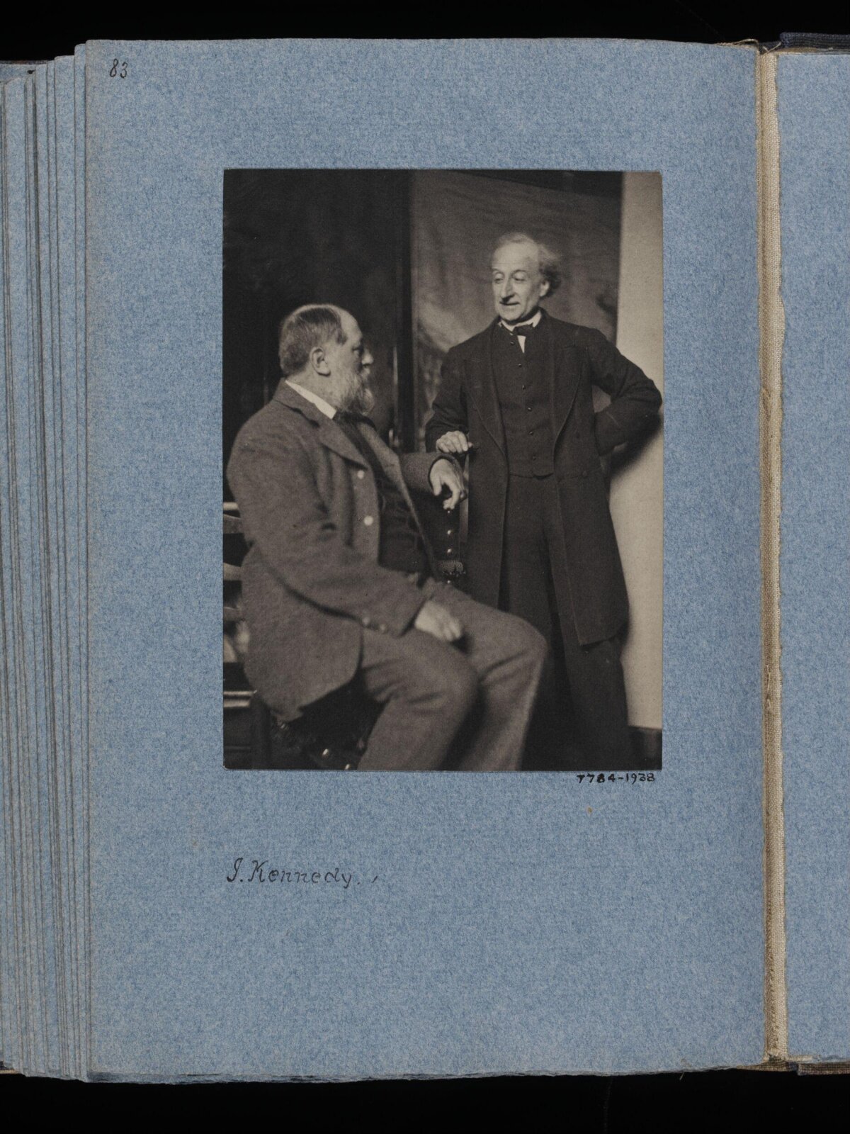 Vintage Portrait of J. Kennedy and Another Man