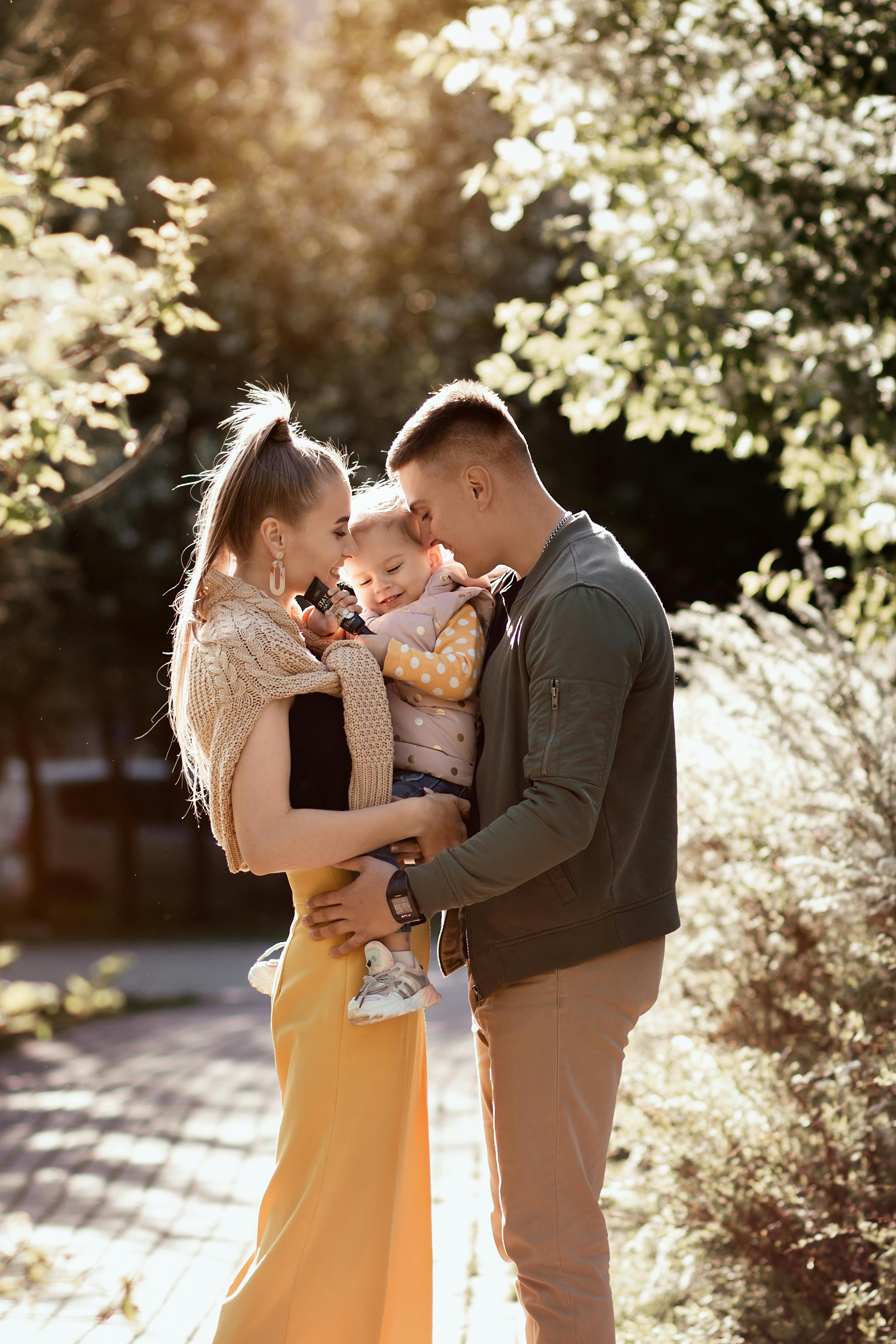Happy Young Family Outdoor Portrait
