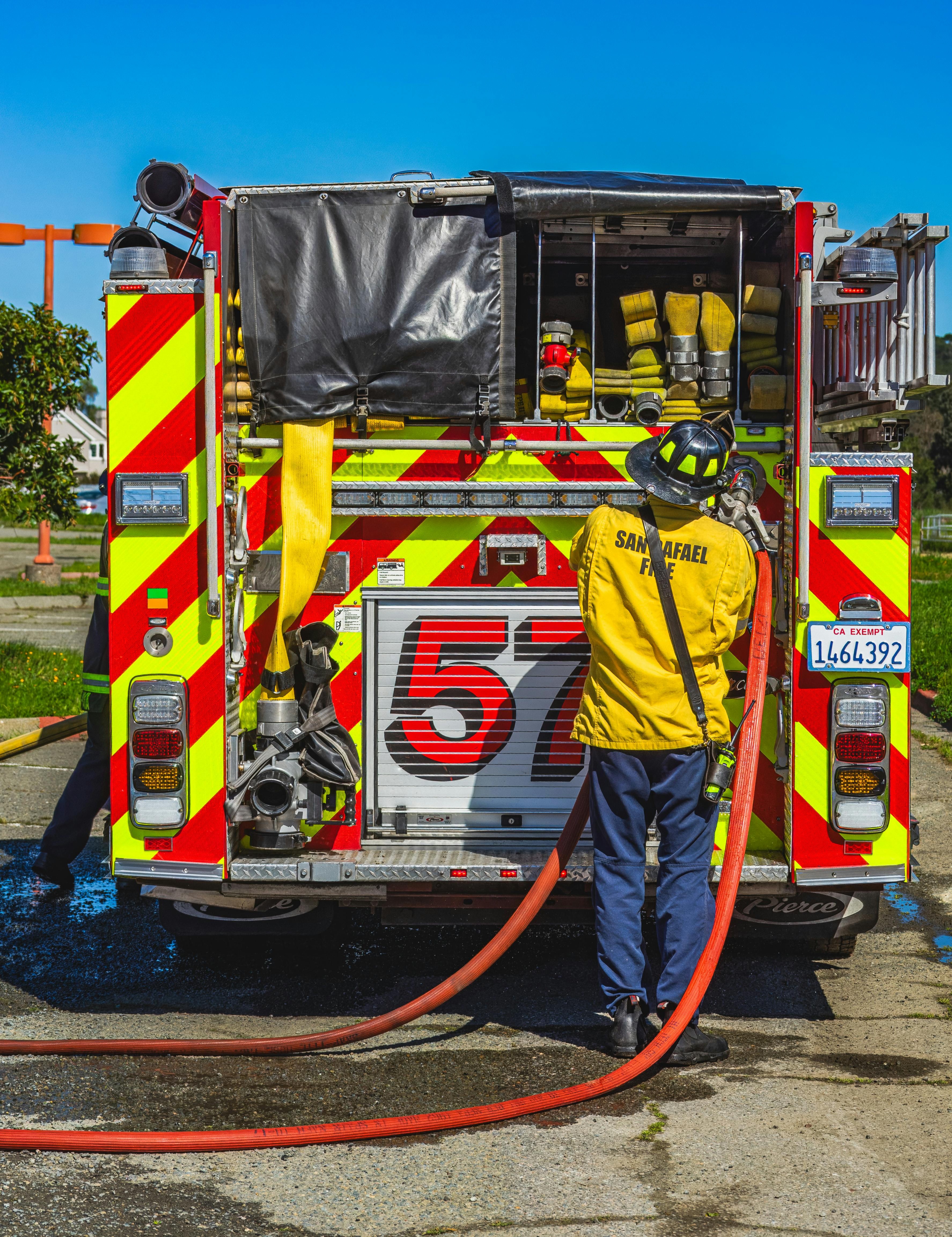 San Rafael Firefighter at Fire Engine 57 — Cars