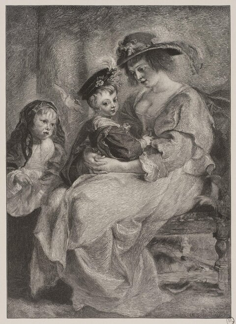 Portrait of Woman and Two Children