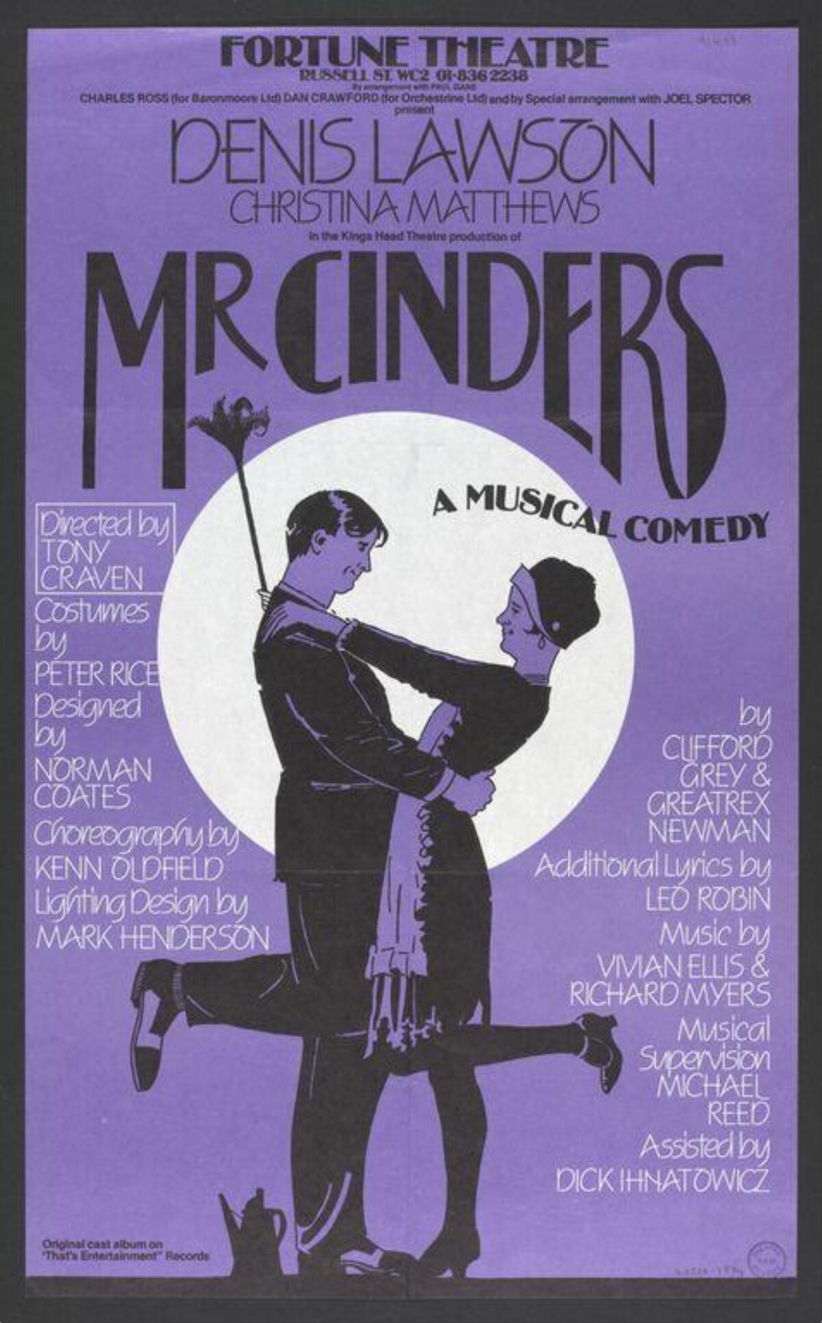 Mr Cinders Musical Comedy Theatre Poster