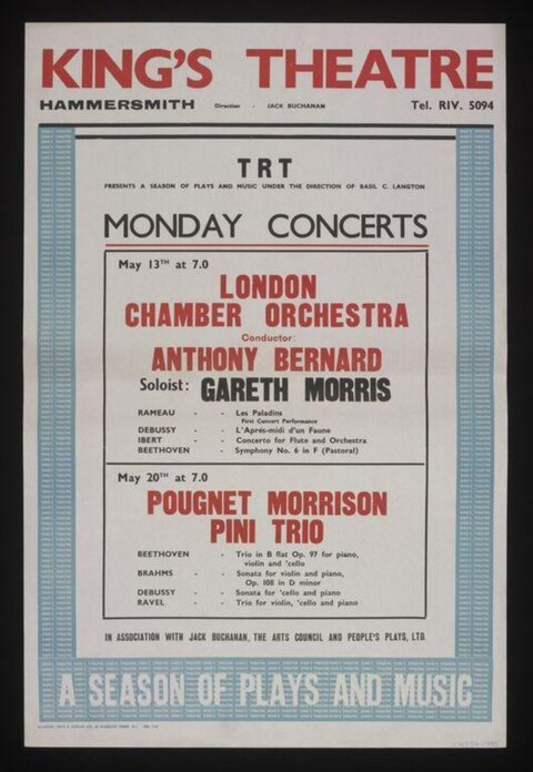 King's Theatre Monday Concerts Poster