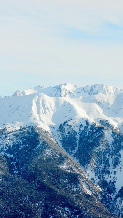 Snow Capped Mountain Range