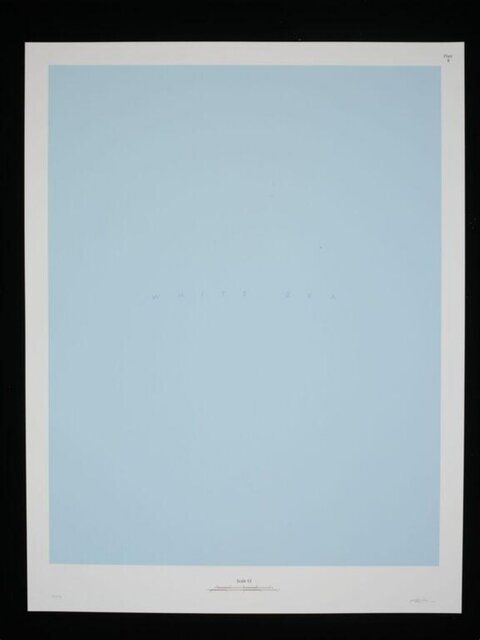 Minimalist White Sea Print Art