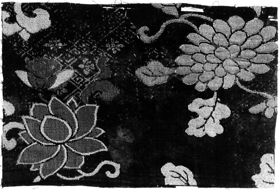 Ancient Floral Pattern Brocade Fragment