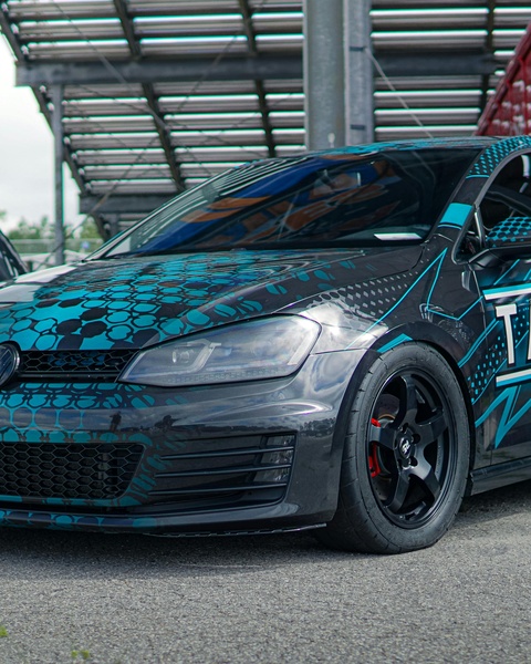 Custom Wrapped Modified Sports Car