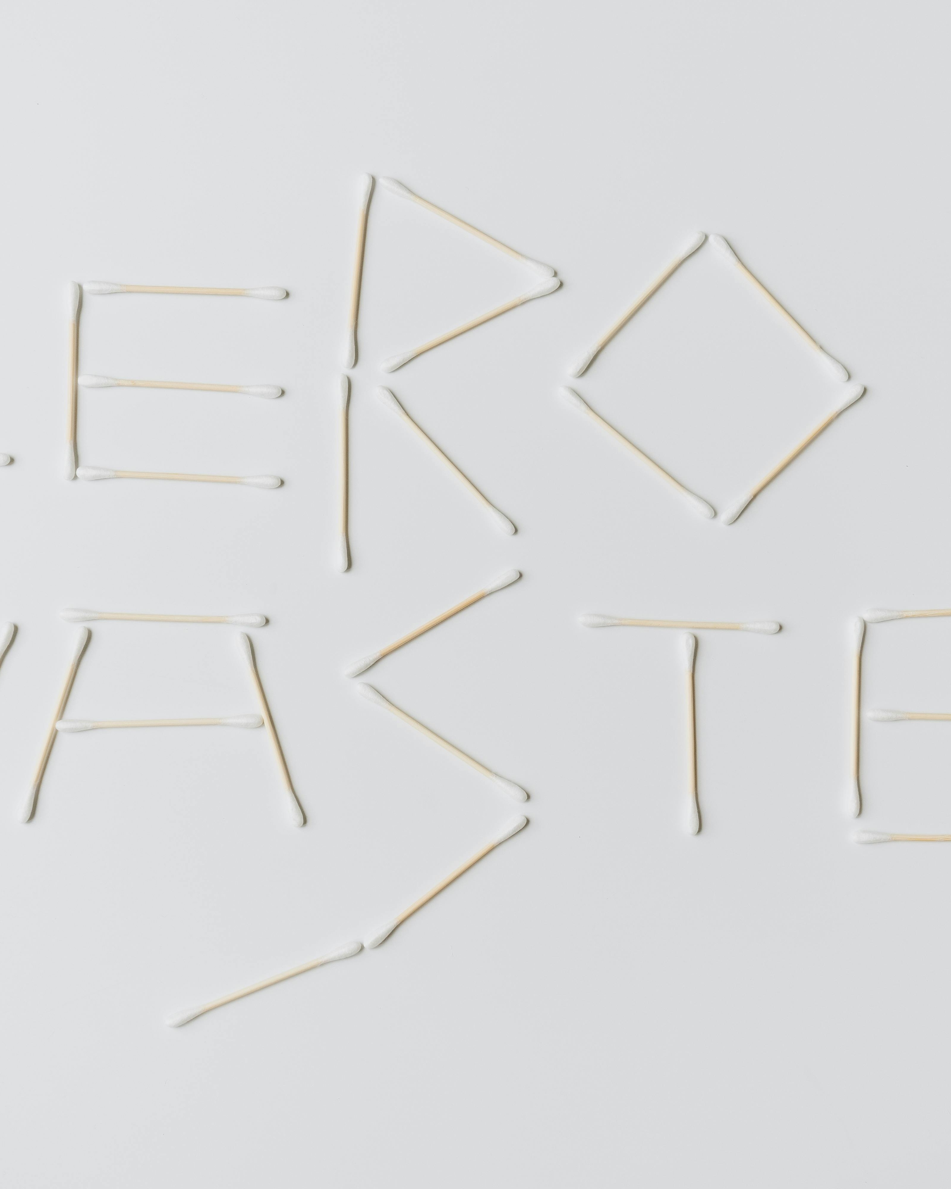 Erode Waste Text Made With Cotton Swabs