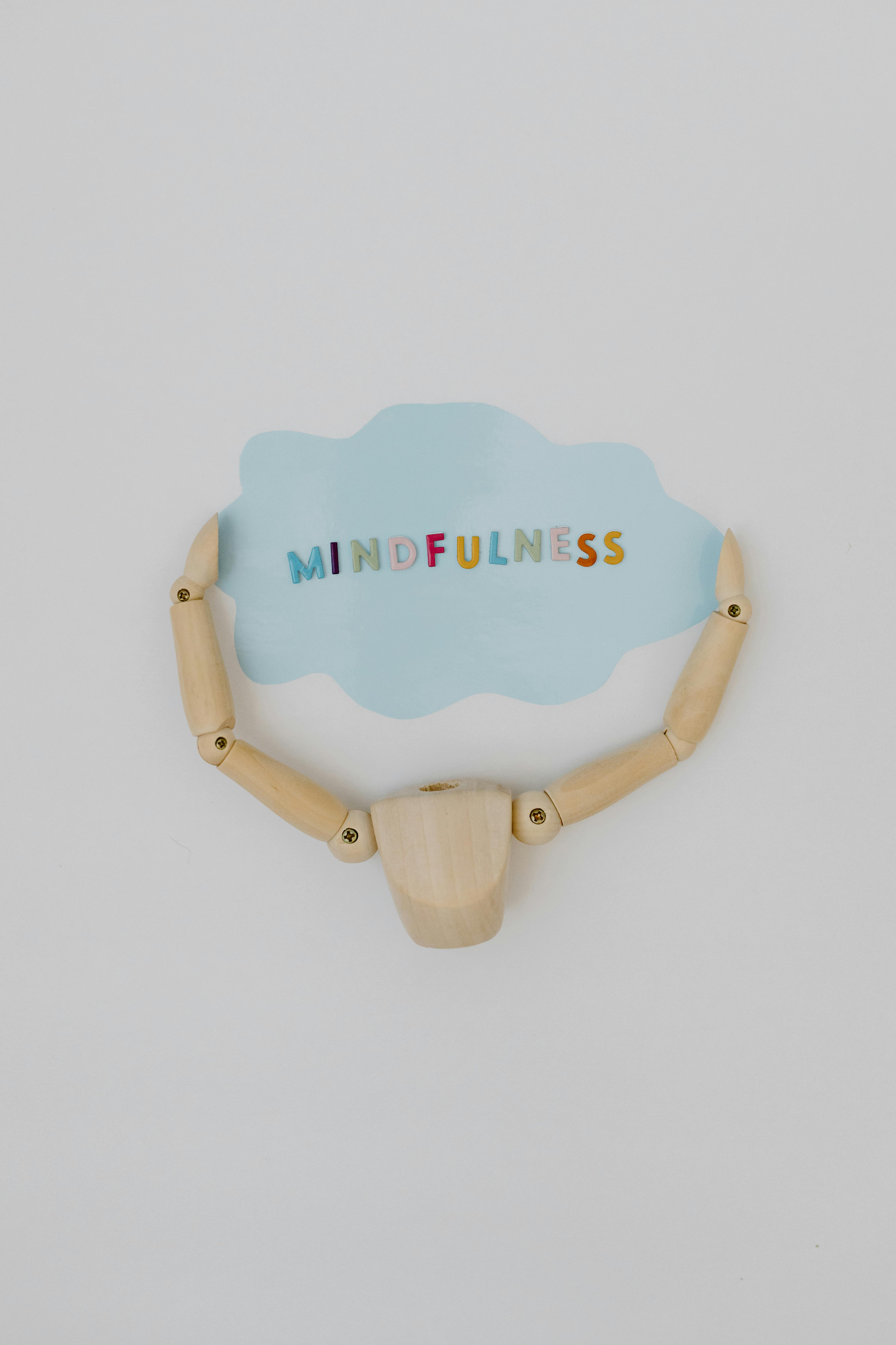 Mindfulness Concept With Wooden Mannequin