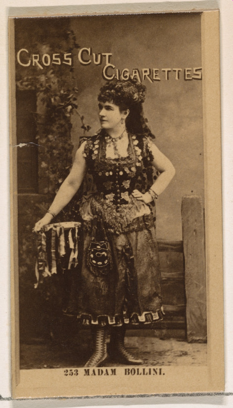 Vintage Cigarette Card of Madam Bollini