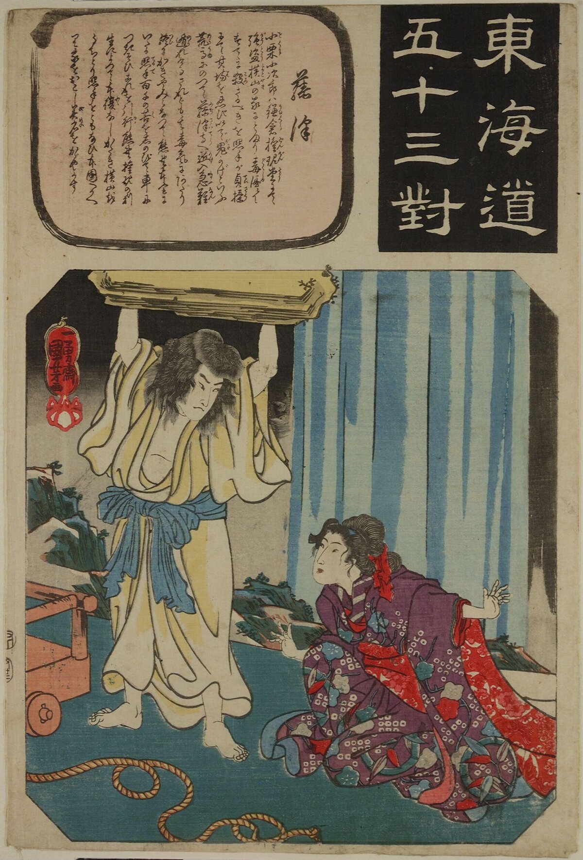 Tokaido Ukiyo-e Figure Print