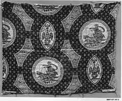 Heraldic Patterned Antique Textile