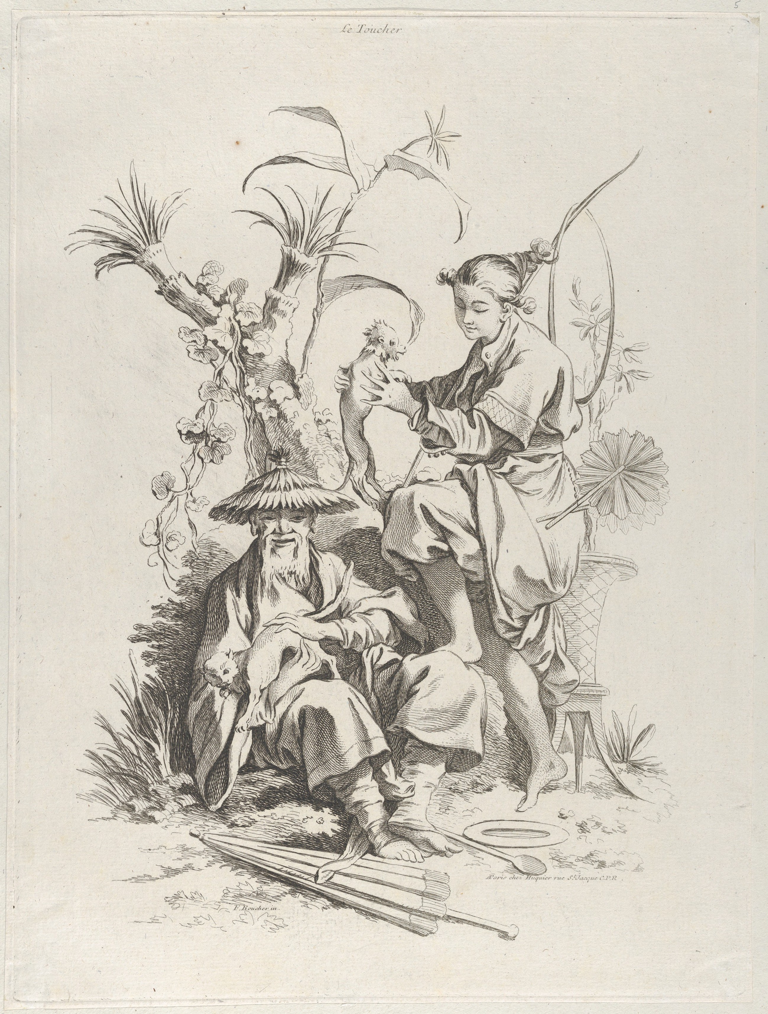 Le Toucher Chinoiserie Engraving