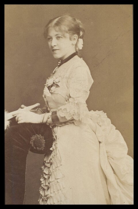 Vintage Sepia Portrait of Victorian Woman