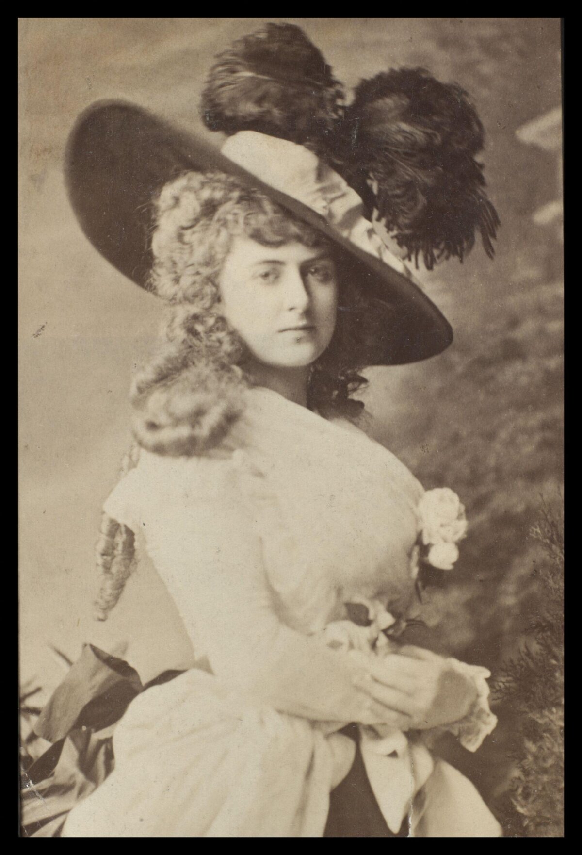 Vintage Studio Portrait of Edwardian Woman