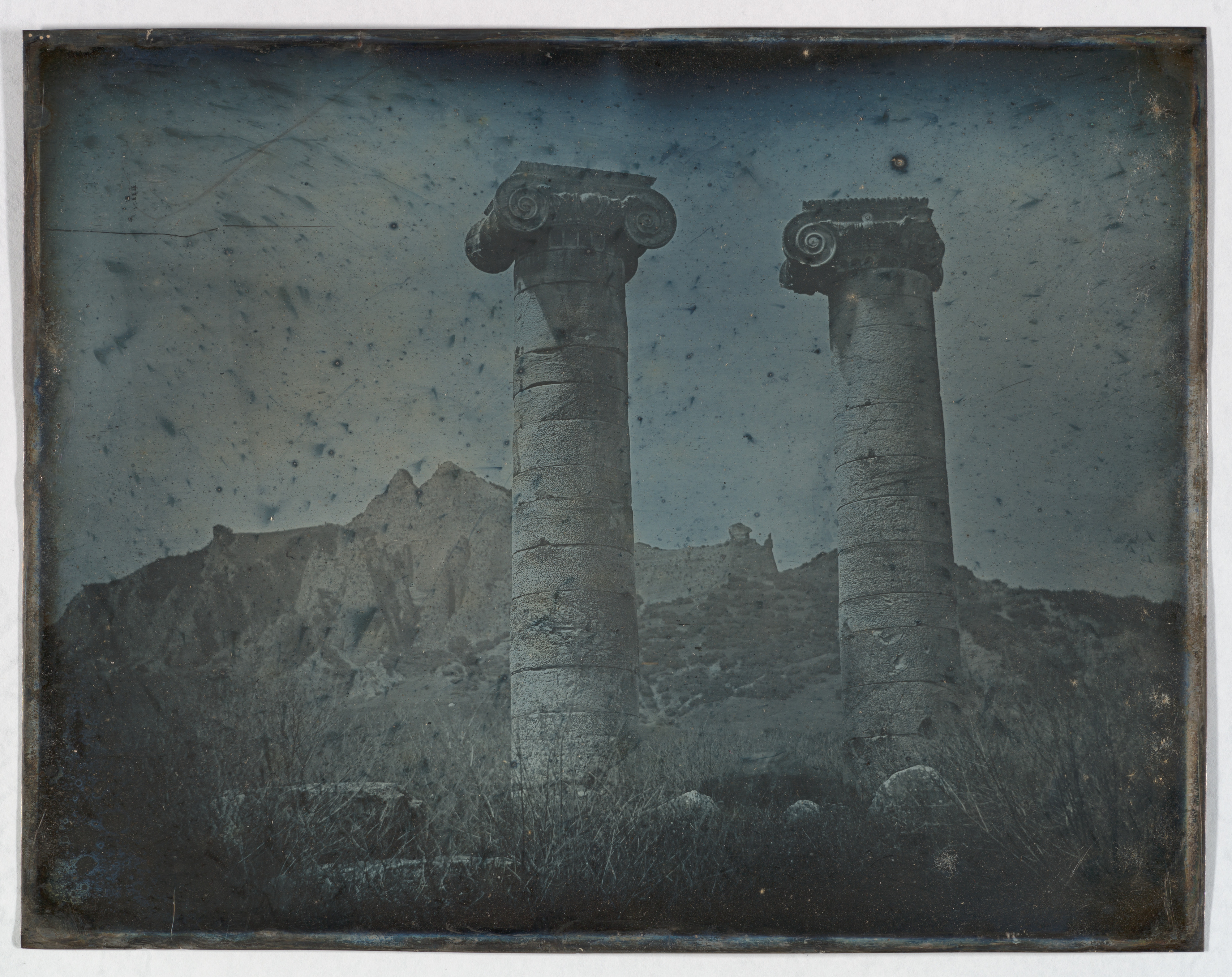 Two Ancient Ionic Column Ruins