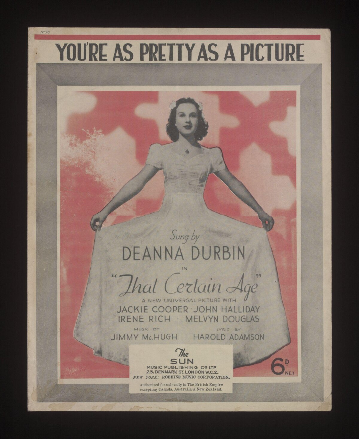 Vintage You're As Pretty As A Picture Sheet Music