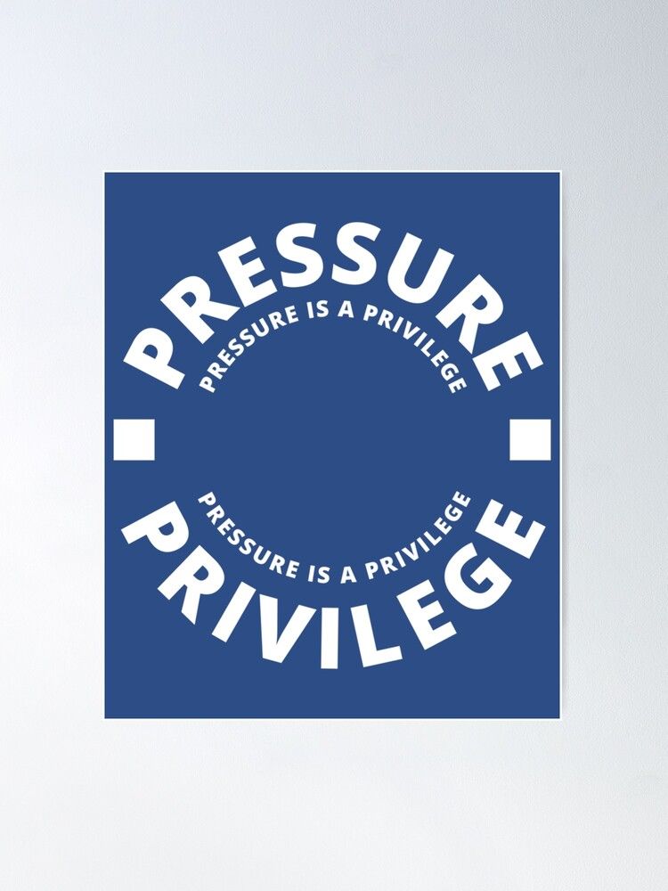 Pressure Is A Privilege Quote Poster