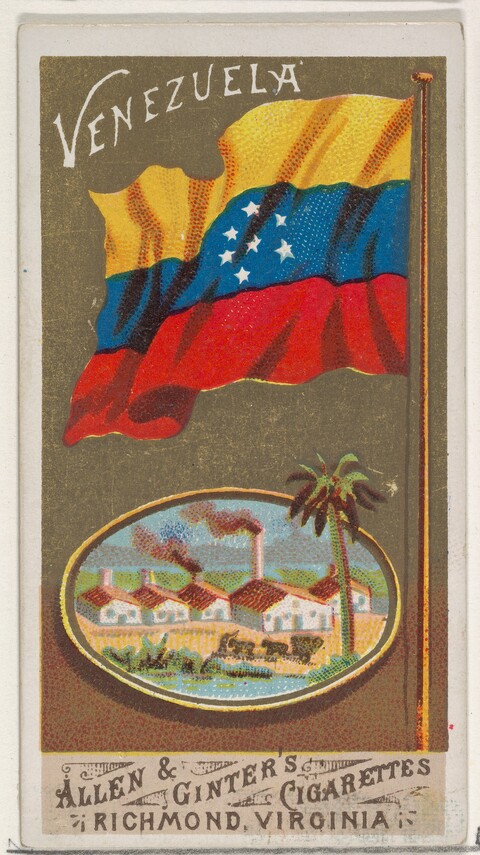 Vintage Venezuela Flag Cigarette Card