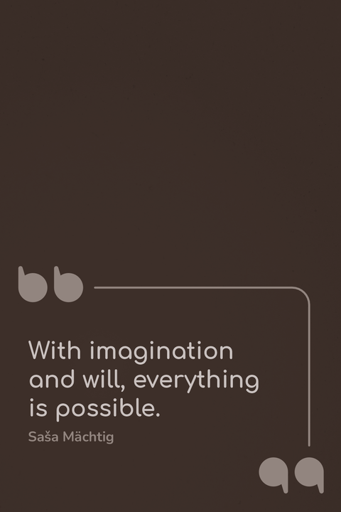 Imagination and Will Motivational Quote