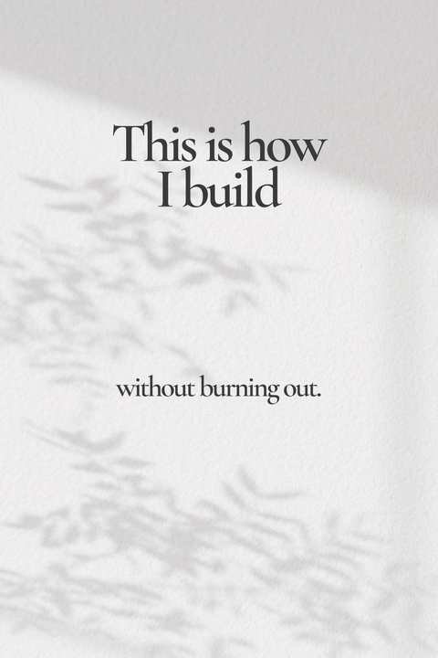 Motivational Quote On Building Without Burning Out