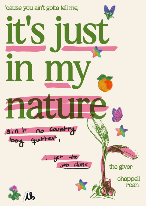 Chappell Roan Nature Lyric Poster