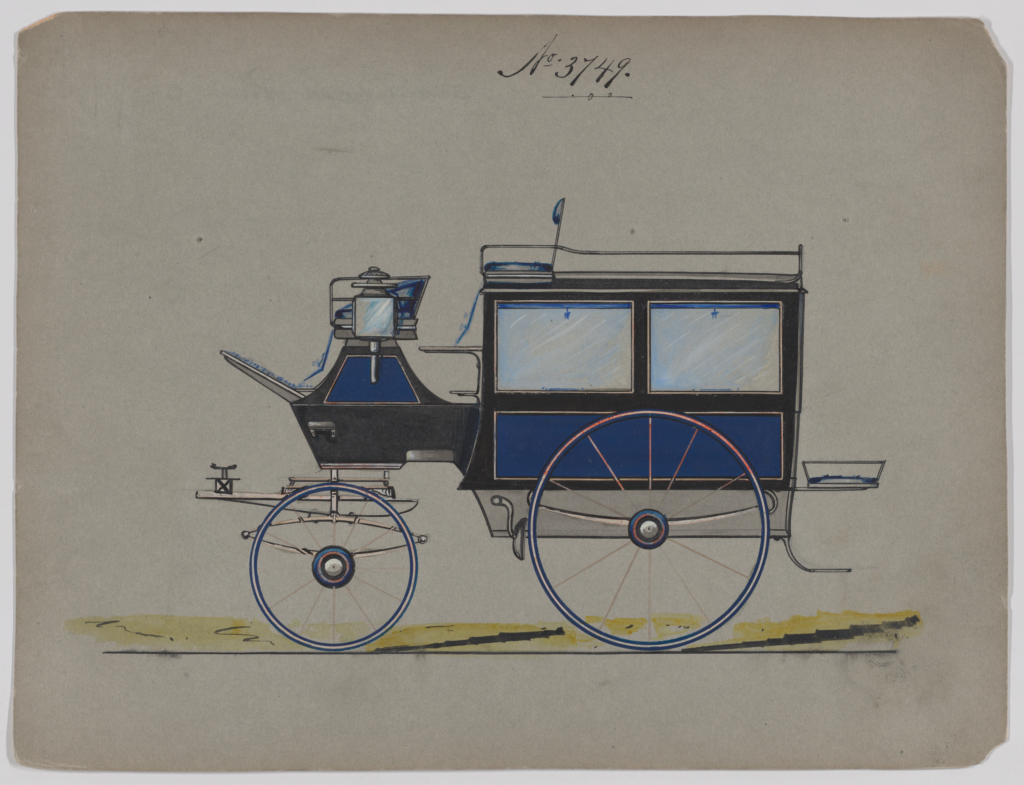 Vintage Carriage Design Drawing