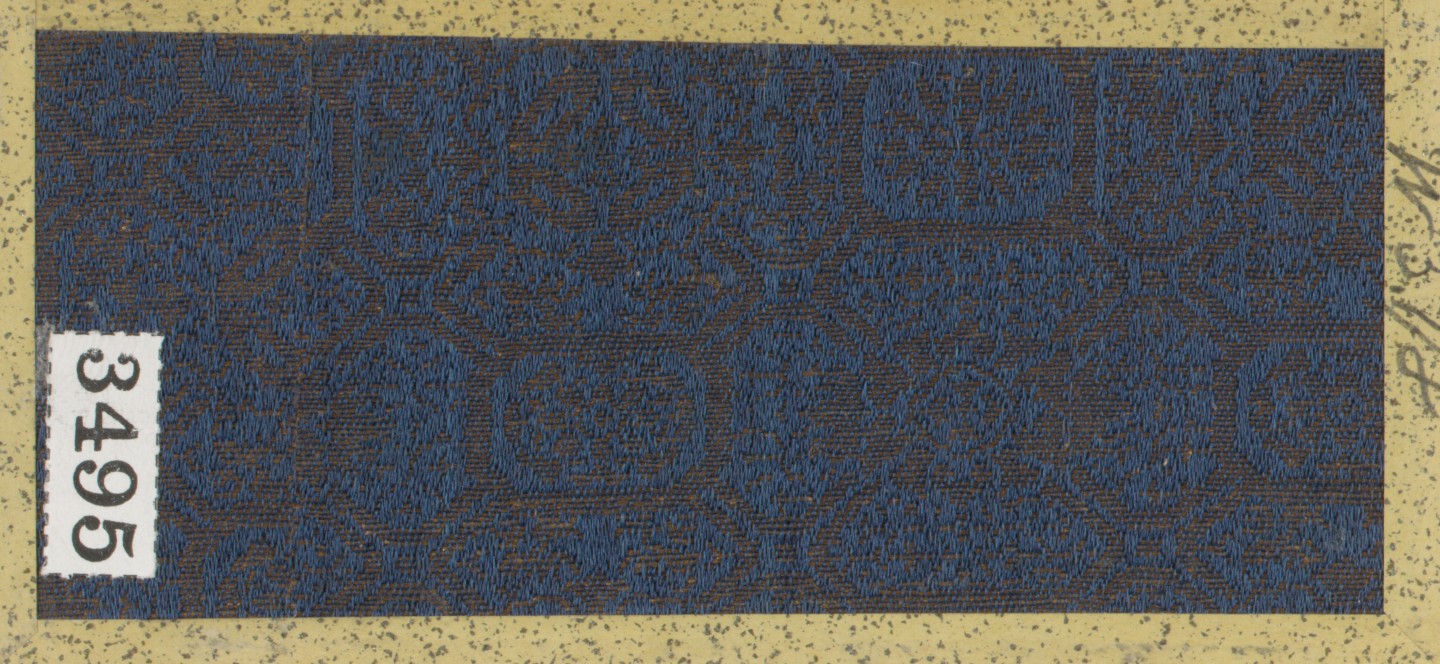 Vintage Blue Patterned Textile Swatch