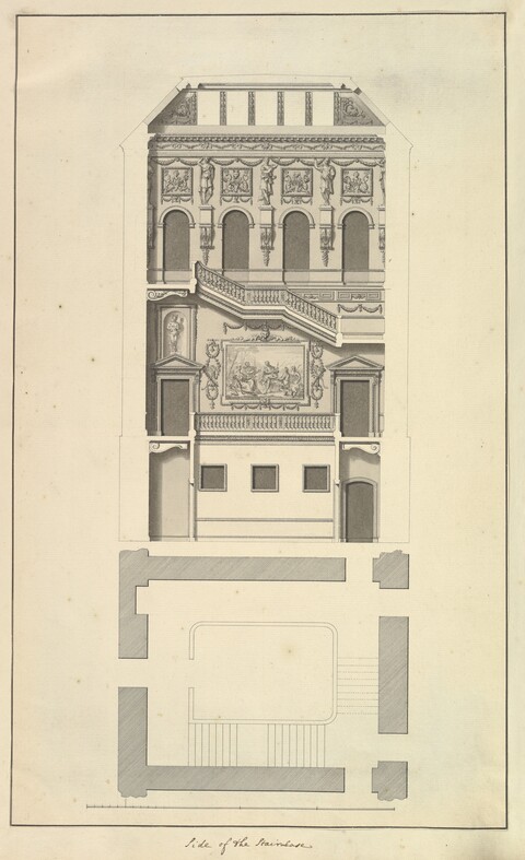 Staircase Side Architectural Drawing