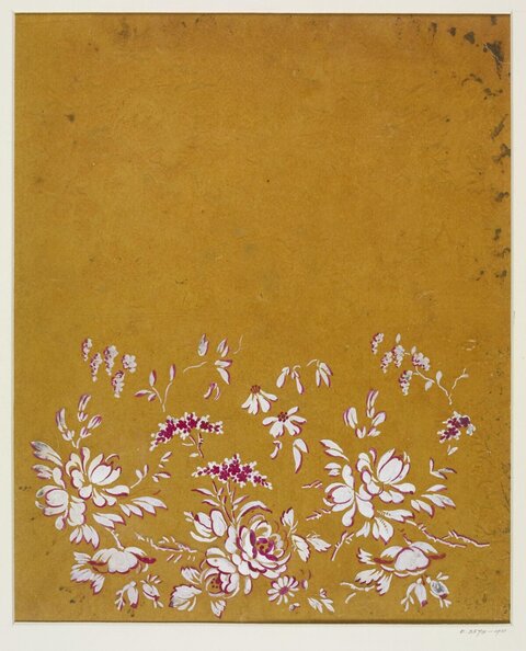 Vintage Floral Pattern Sketch