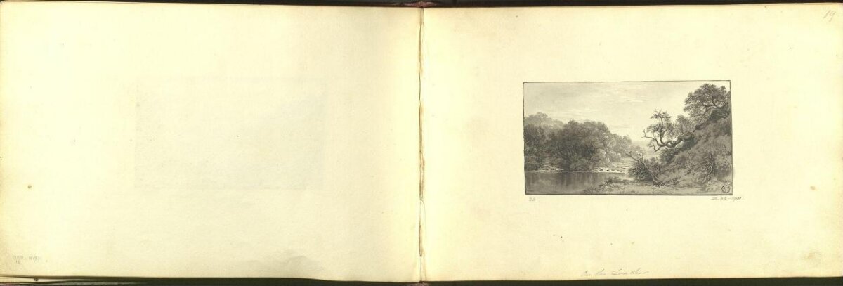 River Landscape Pencil Sketch