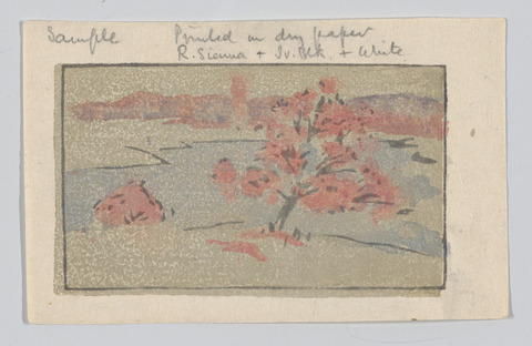 Red Tree Landscape Print Sample